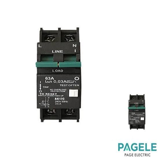 QA17C 40A 2-Pole AC Earth Leakage (RCBO)